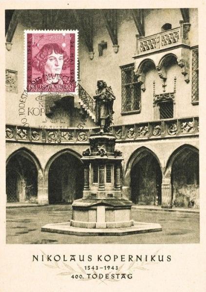 Karta pocztowa wydana z okazji 400. rocznicy śmierci Mikołaja Kopernika