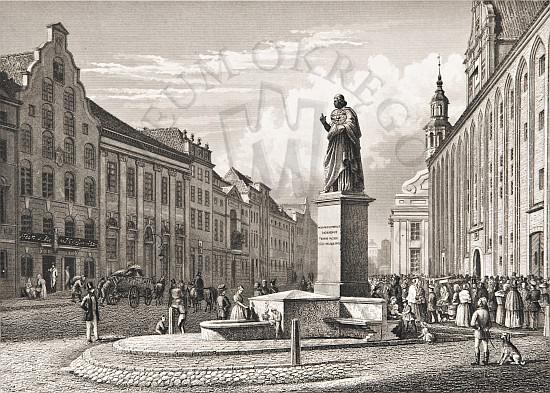 Eduard Gaertner, Nicolaus Copernicus' monument in Toruń