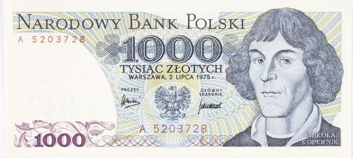 Andrzej Heidrich, 1000 PLN bank note - obverse