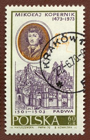 Helena Matuszewska, engraving Barbara Kowalska, Postage stamp No. 1868 from the series „Life and Activities of Nicolaus Copernicus”, 1970