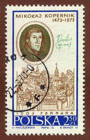 Helena Matuszewska, engraving Bogusław Brandt, Postage stamp No. 1869 from the series „Life and Activity of Nicolaus Copernicus”, June 26, 1970