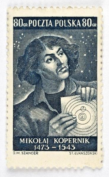 Jan Marcin Szancer, Stanisław Łukaszewski, Postage stamp No. 668 from the series „Nicolaus Copernicus - International Year of Copernicus”, 1953
