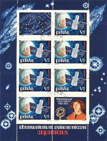 Z. Stasik, Postage stamp sheet ark2109 from the series „Exploring Outer Space– Salyut, Copernicus”